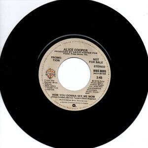 Alice Cooper 「How You Gonna See Me Now」米国盤プロモ用EPレコード