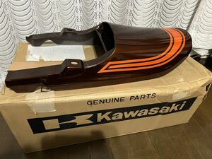 ③ complete unused dead stock! treasure KAWASAKI original that time thing Z1 Z2 rear fender cover 53043-004-96 Hinotama color /NOS/750RS/SS/ Mach 