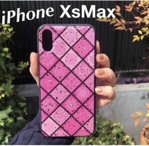 新品 グリッターiPhoneXsMax ケース ピンク