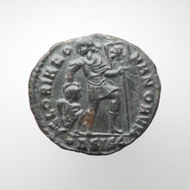 【古代ローマコイン】Valens（ヴァレンス）クリーニング済 ブロンズコイン 銅貨 フォリス(P9uB7YLLnJ)_画像2