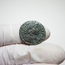【古代ローマコイン】Jovian（ヨウィアヌス）クリーニング済 ブロンズコイン 銅貨 フォリス(h2Q9ZpmFCD)_画像3
