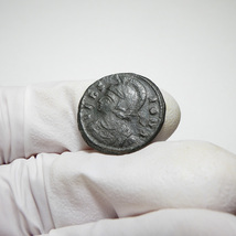【古代ローマコイン】VRBS ROMA（ローマ市記念）クリーニング済 ブロンズコイン 銅貨 フォリス(wZjeeNK7Ke)_画像4