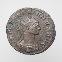 【古代ローマコイン】Aurelian（アウレリアヌス）クリーニング済 ブロンズコイン 銅貨 アントニニアヌス(KCWu7hcwxS)_画像1