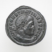 【古代ローマコイン】Constantine I（コンスタンティヌス1世）クリーニング済 ブロンズコイン 銅貨 フォリス(dbjdPpf8p6)_画像1
