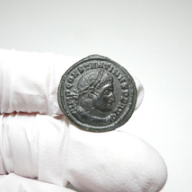 【古代ローマコイン】Constantine I（コンスタンティヌス1世）クリーニング済 ブロンズコイン 銅貨 フォリス(dbjdPpf8p6)_画像3
