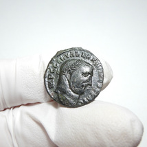 【古代ローマコイン】Maximinus II（マクシミヌス・ダイア）クリーニング済 ブロンズコイン 銅貨 フォリス(ySCcQAMsmM)_画像4