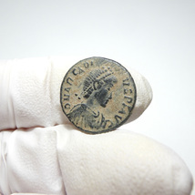 【古代ローマコイン】Arcadius（アルカディウス）クリーニング済 ブロンズコイン 銅貨 フォリス(fRgGTjGzc6)_画像4