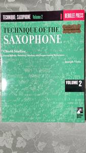 洋書 サキソフォン 教本楽譜 TECHNIQUE OF THE SAXOPHONE Vol.2 Chord Studies 30.5cm 162p Joseph Viola BERKLEE PRESS HAL・LEONARD