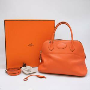 【お値引き】HERMES エルメス ボリード 31 トート ハンドバッグ ショルダー トリヨンクレマンス レザー オレンジ #□R 鍵欠品