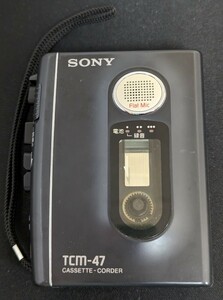 ジャンク　SONY ソニー カセットレコーダー ポータブルプレーヤー TCM-47　(06105A