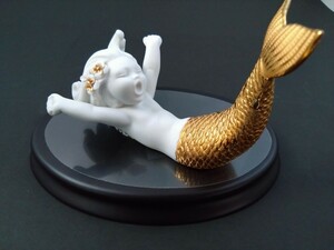 [LLADRO] Lladro # нет ... русалка фэнтези серии Gold * подставка имеется figyu Lynn украшение керамика кукла человек рыба GPN-2023061301