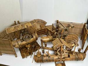 * collector worth seeing!! tradition industrial arts bamboo skill Vintage objet d'art 10 kind and more summarize set collection ornament bamboo decoration display rare S061701