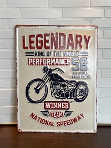 * tin plate signboard iron antique en Boss plate bike Vintage garage store wall decoration american miscellaneous goods plate Tu062705