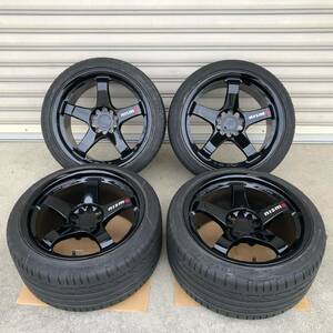 即納 極上4本セット NISMO LM GT4 18インチ10.5J オフセット+15 BSポテンザ265/35R18 BNR34 Gブラック LMGT4 本州送料込 ニスモ Z-tune