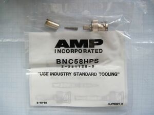 B0009 AMP BNC connector plug 2-221128-0 BNC58HPS pressure put on connection unused goods . long time period preservation goods getting black, discoloration etc. . equipped 1 piece set 