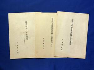 CF595m●「昭和15年国勢調査に関する質疑解答」 2冊 + 「国勢調査員必携別冊」 内閣統計局