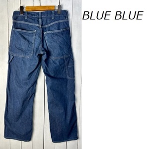 BLUE BLUE Right on s indigo Denim painter's pants 28... made in Japan b lube Roo is lilac n.... unisex *340