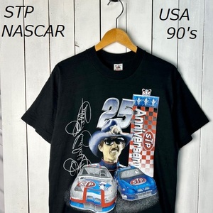 T●309 USA古着 美品 90s USA製 NASCAR Richard Petty STP 25th Anniversary Tシャツ M オールド ヴィンテージ ナスカー リチャードペティ
