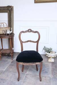 フランス アンティーク 店舗什器 木製椅子 フランスアンティーク サロンチェア インテリア ディスプレイ カフェ 撮影小物 イス バルーン