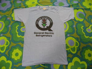 USA製 ビンテージ GE ゼネラル エレクトリック GENERAL ELECTRIC 半袖Tシャツ サイズM 水色ボディ/黒/赤/黄色/緑プリント