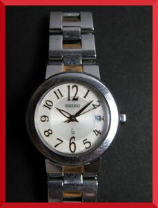 セイコー SEIKO ルキア LK クォーツ 3針 デイト 純正ベルト 7N82-0CN0 女性用 レディース 腕時計 日本製 V3 稼働品