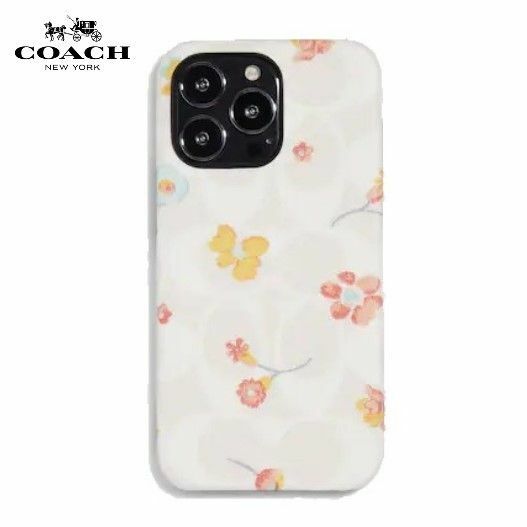 【COACH★CB465】コーチ iPhone13pro ケース シグネチャー フローラル 定価14,300円 箱付き♪ 新品