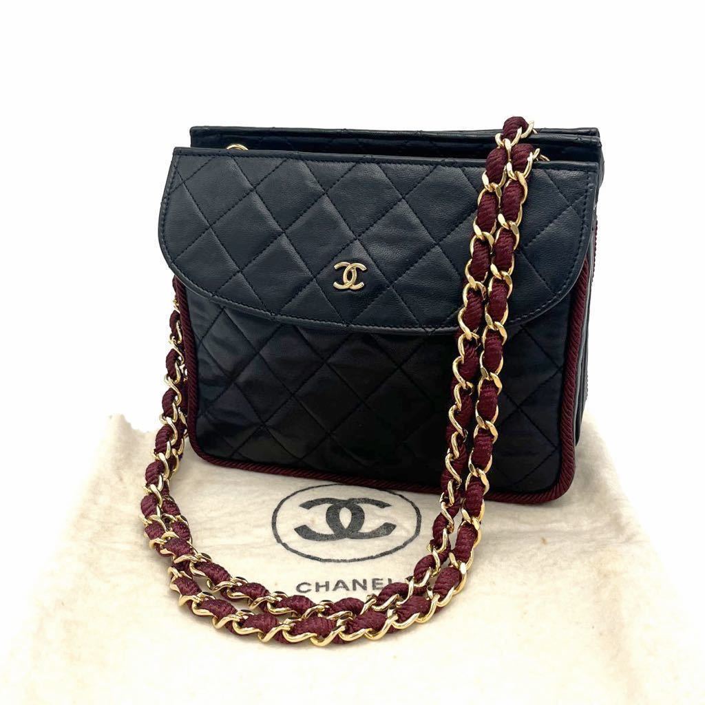 美品 CHANEL シャネル マトラッセ ココマーク ダブル フェイス バイ