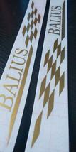 カワサキ BALIUS バリオス チェッカーフラッグ レーシングフラッグ チェック カッティングステッカー 左右セット 金色_画像3