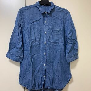 ★最終値下げ★ AZUL by moussy　アズール　マウジー　デニムシャツ　七分袖シャツ　春夏　オールドスパイス　プチバトー