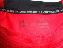 83◆UNDER ARMOUR HEATGEAR コンプレッション 半袖Tシャツ◆アンダーアーマー L レッド ストレッチ スポーツウェア ゆうパケット発送5F_画像5