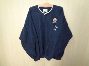 109◆CUTTER&BUCK プルオーバージャケット◆size:XL ネイビー系 ポリエステル100％ メンズ ピステ 刺しゅう入り US古着 USED 5F