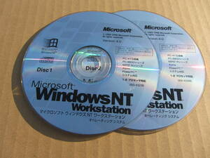 *[ free shipping ][ used ]Windows NT Workstation Version 4.0 install disk +SP3 disk *