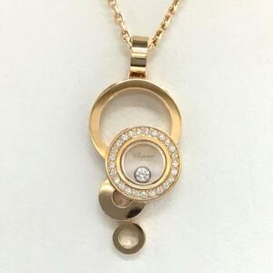  free shipping Chopard necklace CHOPARD 796983 happy diamond Bubble round K18PG pink gold moving diamond 146432