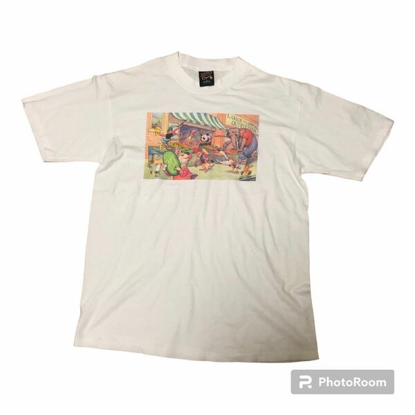 90s USA製 アニマル柄 Tシャツ L