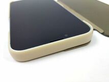 iPhone 13 Pro用 鏡面 手帳型ミラーフリップケース カバー 半透明 ゴールド_画像6