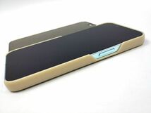 iPhone 13 Pro用 鏡面 手帳型ミラーフリップケース カバー 半透明 ゴールド_画像5