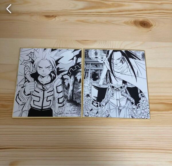シャーマンキング原画展 吹き出しメモ帳 恐山ル・ヴォワール、ミニ色紙 ポストカード