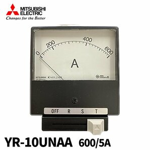 三菱電機 YR-10UNAA 指示電気計器 切換スイッチ付計器 角形 600/5A 0-600A アウトレットの画像1