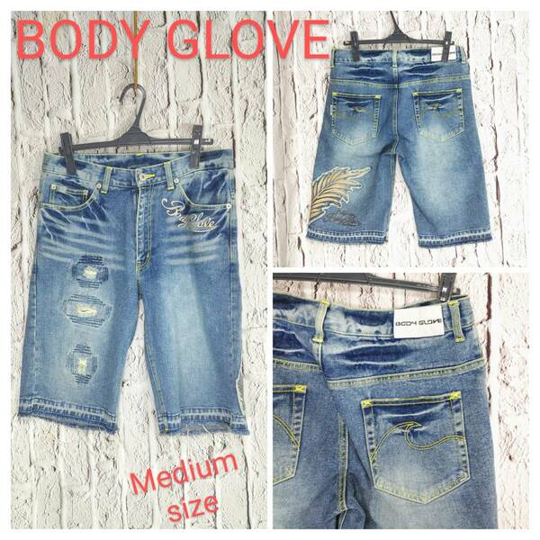 ★送料無料★ BODY GLOVE デニムパンツ ボディーグローブ ハーフパンツ ハーフデニム メンズ ショーツ Medium