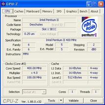 SLOT1 Pentium II 400MHz 100MHz FSB 512KB L2 キャッシュ SL2U6 4750/40614_画像6