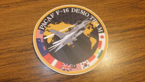 【USAF】PACAF F-16 Demonstration Team 米空軍太平洋F-16 デモチーム DEMO TEAM ステッカーデカール 米空軍三沢基地