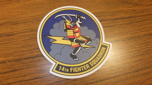 [USAF]Fighting Samurai 14th FS rice Air Force no. 14 war . flight . sticker decal rice Air Force three . basis ground F-16C 35th FW futoshi flat . rice Air Force 