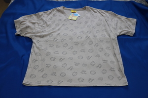 おさるのジョージ　ベージュ　レディース　3L　半袖　Tシャツ　総柄　Curious George　新品 未使用　
