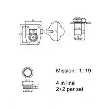 ジャズベース・プレッジジョンベース用ブラックペグセット新品_画像4