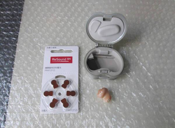 ☆ RIONET リオネット 補聴器 HI-G6G 耳穴式補聴器右耳(カナル型補聴器) 中古 ☆新品電池PR41