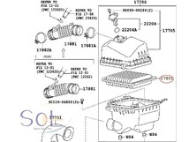 トヨタ ノア ヴォクシー(ZRR70W ZRR70G ZRR75W ZRR75G) エアフィルター 10枚セット 17801-21050 出荷締切18時_画像2