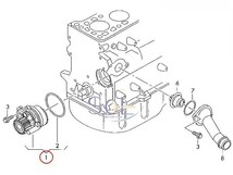 VW ゴルフ4 ニュービートル タイミングベルト ベルトテンショナー ガイドプーリー ウォーターポンプ ドライブベルト 5点セット 06A198119B_画像3