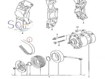 VW ゴルフ4 ニュービートル タイミングベルト ベルトテンショナー ガイドプーリー ウォーターポンプ ドライブベルト 5点セット 06A198119B_画像4