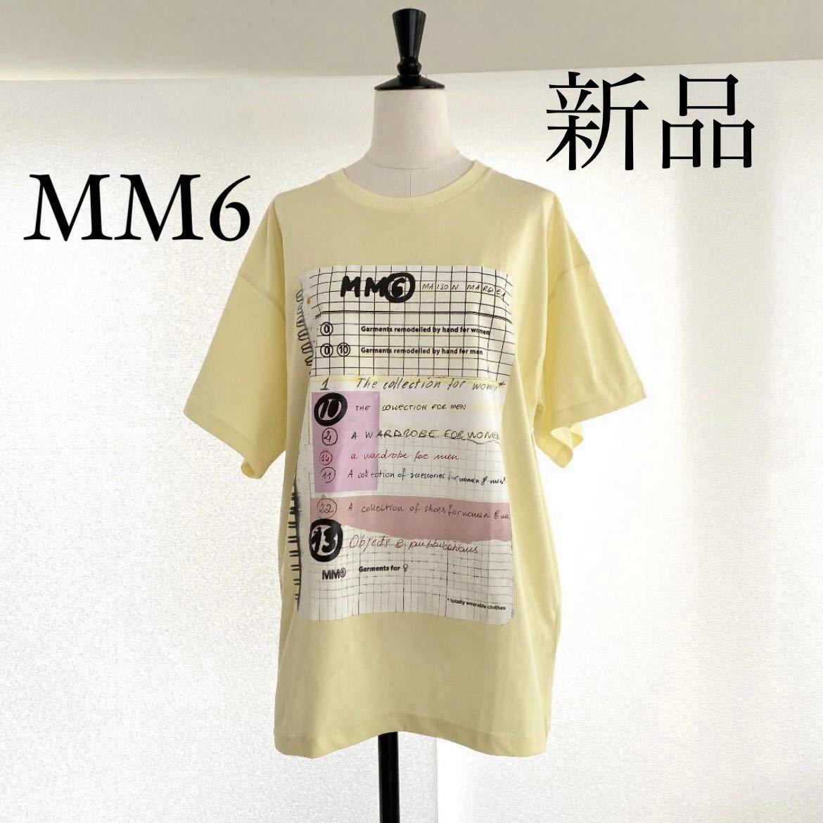 定価3 8万】新品 MM6 メゾンマルジェラ バックロゴ プリント Tシャツ