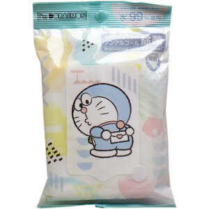  Doraemon влажный tishu вода 99% nonalcohol устранение бактерий 20 листов входит 